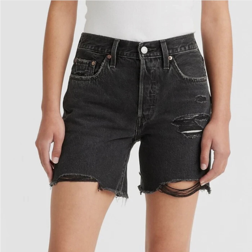 Levi's 501 Mid Thigh Women's Shorts - Night Run Size 26